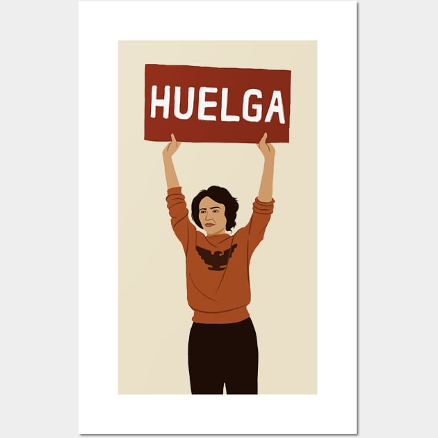 Dolores Huerta Labor Hero Illustration Wall Art by NONOKERS